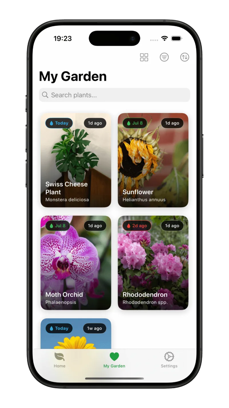 Greenie app: Plant Collection — Your personal plant library in the cloud