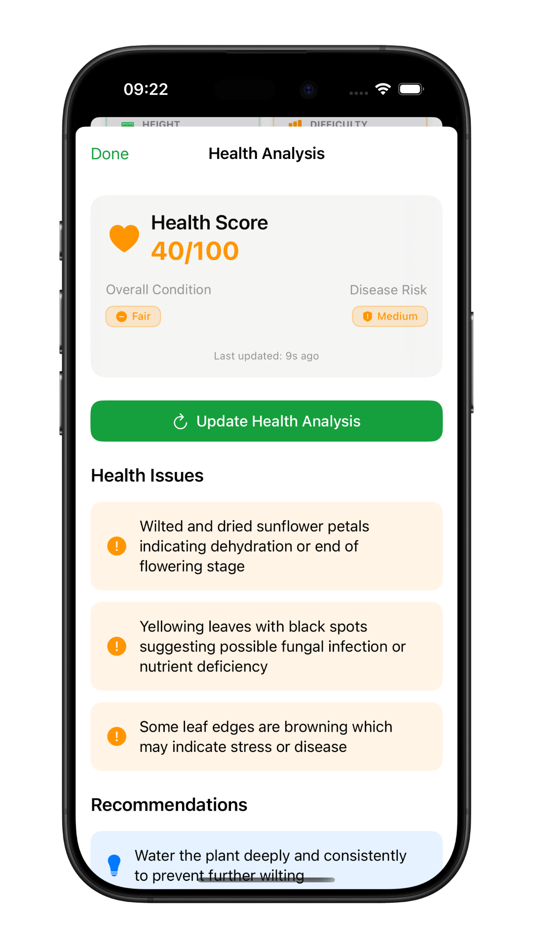 Greenie Health Analysis
